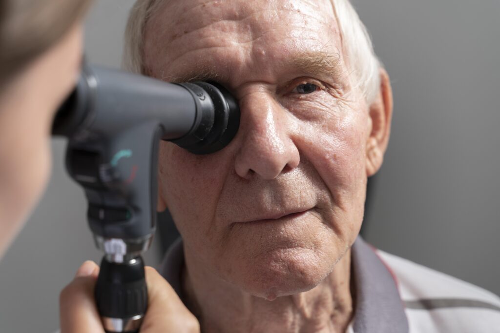 Test de la vision - Patient âgé